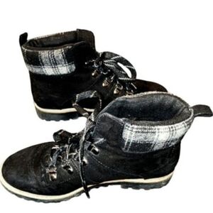 Sonoma Tigerfish Women's Fashion Hiking Boots Black Plaid Size 7.5